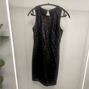 bcbgmaxazria Black Sequin short dress size 4